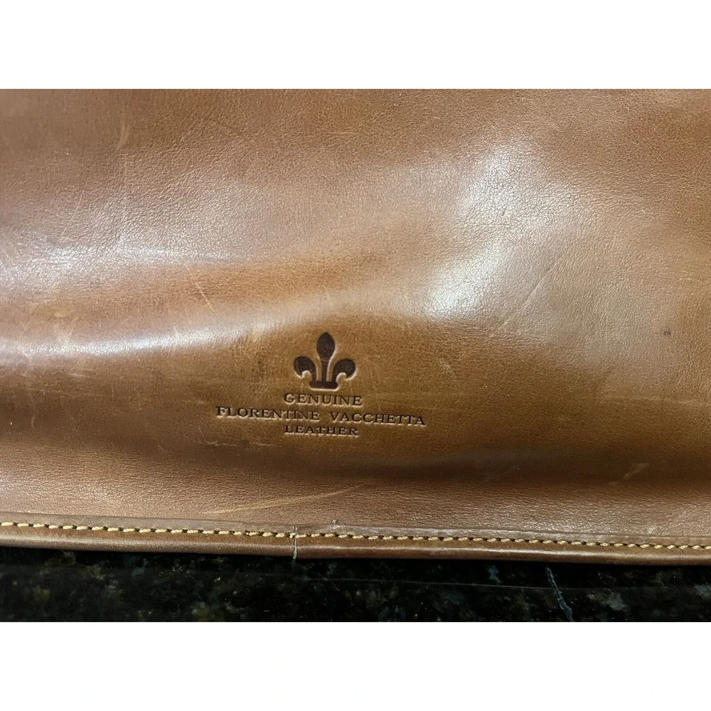 Dooney & Bourke Florentine Vaccetta Leather  Briefcase Brooklyn Tan Brown‎